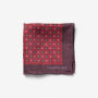J.H&F Handkerchief Silk Floral Wine