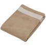 Fluwelen Strandlaken Beige / White One Size