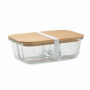 TUNDRA 3 - Glazen lunchbox bamboe deksel - Transparant