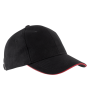 Orlando - 6 panel cap Black / Red One Size Orlando - 6 panel cap Black / Red One Size
