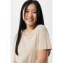 IQONIQ Yala dames lichtgewicht gerecycled katoen t-shirt, desert (L)