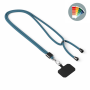 Crossbody, trendy duotone lanyard telefoonhouder van polyester Crossbody, trendy duotone lanyard telefoonhouder van polyester