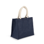 Shopper van jutecanvas - middelgroot model Midnight Blue One Size