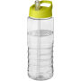 H2O Active® Treble 750 ml sportfles met tuitdeksel - Transparant/Lime