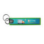 Full color bedrukte sleutelhanger met dubbele metalen ring