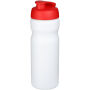 Baseline® Plus 650 ml sportfles met kanteldeksel - Wit/Rood