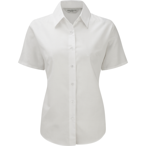Ladies Short Sleeve Easy Care Oxford Shirt White XXL Ladies Short Sleeve Easy Care Oxford Shirt White XXL