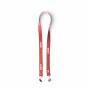 Polyester Pantone-gematchte zeefdruk keycord met 2 clips