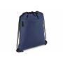 PU gecoorde 600D gerecycled PET trekkoordtas 33 x 42 cm - Donkerblauw
