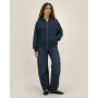 Fronter - Oversized rits hoodie in een gerecycled katoen blend - French Navy (XXL)