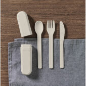 BITEFUL - Bestekset en koker in PLA - Beige BITEFUL - Bestekset en koker in PLA - Beige