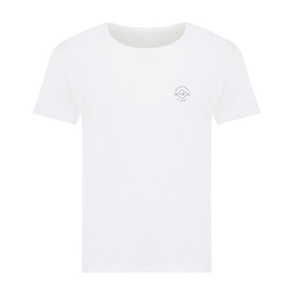 Iqoniq Yala dames lichtgewicht gerecycled katoen t-shirt, wit (XL)
