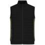 Men's Padded Hybrid Vest black/olive melange 6XL