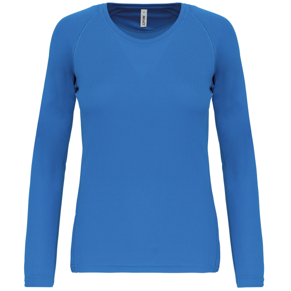 Ladies' long-sleeved sports T-shirt Aqua Blue XL Ladies' long-sleeved sports T-shirt Aqua Blue XL