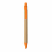 ITEA COLOUR - Bamboe balpen met drukknop - Oranje