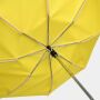 Stormvaste, automatisch te openen- en sluiten, uit 3 secties bestaande opvouwbare paraplu BORA geel