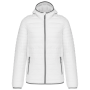 Men's lightweight hooded padded jacket White S