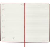Moleskine week-agenda voor 12 maanden met harde kaft L - Scarlet rood