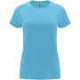 Capri damesshirt met korte mouwen - Turquoise - 3XL