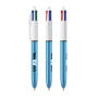 BIC® 4 Colours Shine balpen 4 Col Shine BP LP metallic blue_UP_white_RI black BIC® 4 Colours Shine balpen 4 Col Shine BP LP metallic blue_UP_white_RI black