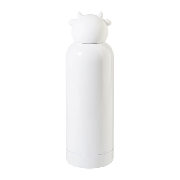 Kinderbeker dubbelwandig Dieren | Gerecycled RVS | 500 ml | Schoolbeker | Koe | Wit-Zwart Kinderbeker dubbelwandig Dieren | Gerecycled RVS | 500 ml | Schoolbeker | Koe | Wit-Zwart
