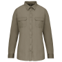 Damesoverhemd safari lange mouwen Light khaki XXL