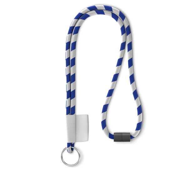 Polyester 2-kleurige koord-lanyard met full color label Polyester 2-kleurige koord-lanyard met full color label