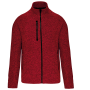 Heather herenvest met rits Red Melange 4XL
