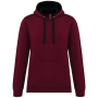 Sweater met contrasterende capuchon Wine / Navy 4XL
