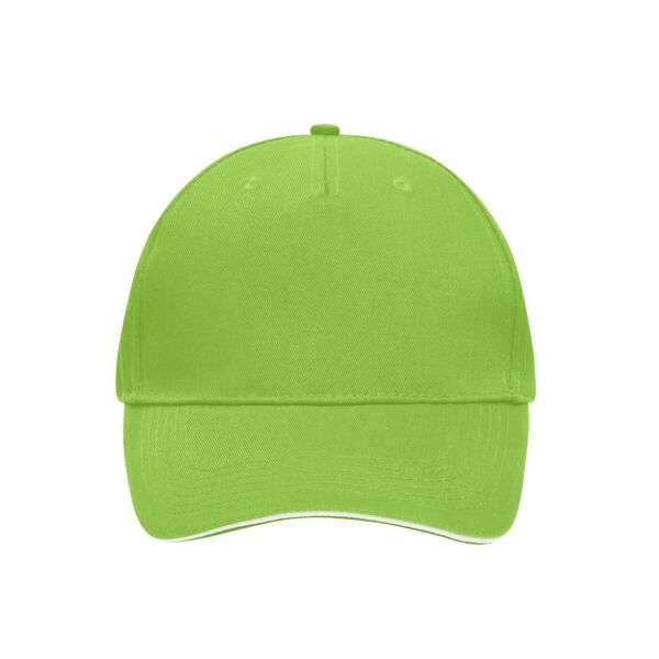 5 Panel Sandwich Cap lime green/white one size 5 Panel Sandwich Cap lime green/white one size