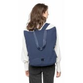 Gerecyclede polycotton (330 gsm) totepack Osric blauw