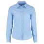 Ladies Long Sleeve Tailored Poplin Shirt, Light Blue, 28, Kustom Kit