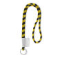 Polyester 2-kleurige koord-lanyard met full color label