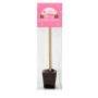 Blokbodemzakje met chocolademelkstick Blokbodemzakje met chocolademelkstick