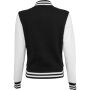 Ladies´ Sweat College Jacket black/white XS
