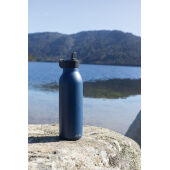 Avira Ara RCS recycled staal fliptop water fles 500ML, donkerblauw