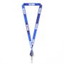 Gerecycled Polyester (rPET) sublimatie lanyard met badge reel met metalen krimp Gerecycled Polyester (rPET) sublimatie lanyard met badge reel met metalen krimp