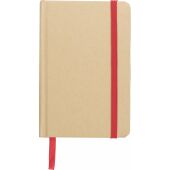 Gerecycled papieren notitieboek (A6) John rood