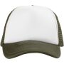 Trucker 5 panel cap - Bosgroen/Wit
