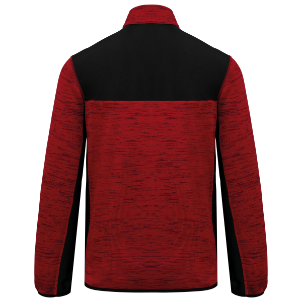Gerecycled herenjasje in polytricot Red Melange / Black 5XL Gerecycled herenjasje in polytricot Red Melange / Black 5XL