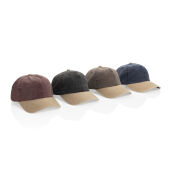 BEAU AWARE™ Washed 6 panel 270gsm cotton twill two tone cap, donkerblauw
