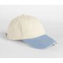CONTRAST PEAK LOW PROFILE VINTAGE CAP, NATURAL/VINTAGE LIGHT BLUE, One size, BEECHFIELD