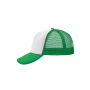 5 Panel Polyester Mesh Cap white/fern green one size