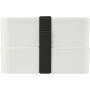 MIYO 700+700 ml dubbellaagse lunchbox - Wit/Wit/Zwart