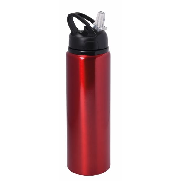 Aluminium drinking bottle SPORTY TRANSIT red