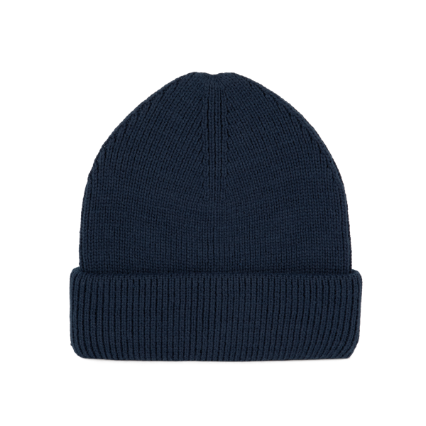 Geribde muts met dubbele omslag Twilight Blue One Size Geribde muts met dubbele omslag Twilight Blue One Size