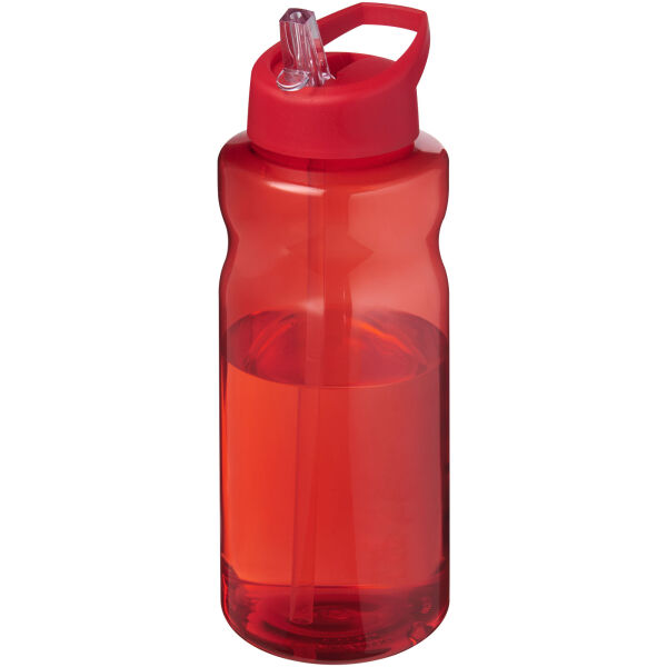 H2O Active® Eco Big Base 1 litre spout lid sport bottle - Red/Red