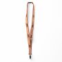 Zeefdruk lanyard van kurk en polyester