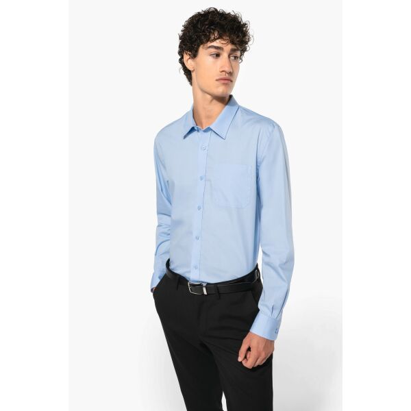 Chemise popeline manches longues Snow Grey XS Chemise popeline manches longues Snow Grey XS