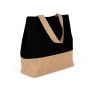 Shopper van jute- & katoencanvas Black / Natural One Size